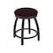 Holland Bar Stool Co 18" Swivel Vanity Stool, Pewter Finish, Canter Bordeaux Seat 80218PW005 - alternate 1